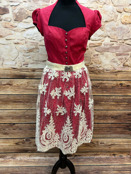 Bezauberndes Moser Dirndl in Rot und Creme – EU Größe 40