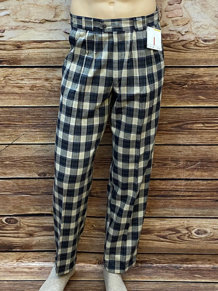 Bundfaltenhose Karomuster Herren Vintage