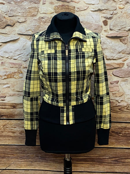 Karierte Damenjacke im 50er-Jahre-Stil Gr.M