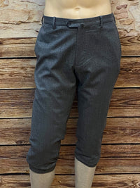 Graue Knickerbocker aus 100 % Schurwolle, Größe 54, 1920er-Stil