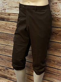 Vintage Knickerbockerhose in Braun, Slim Fit