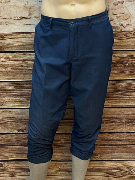 Dunkelblaue Slim Fit Knickerbockerhose für Herren im 1920er-Jahre-Vintage-Stil von Angelo Litrico – Größe 54.
