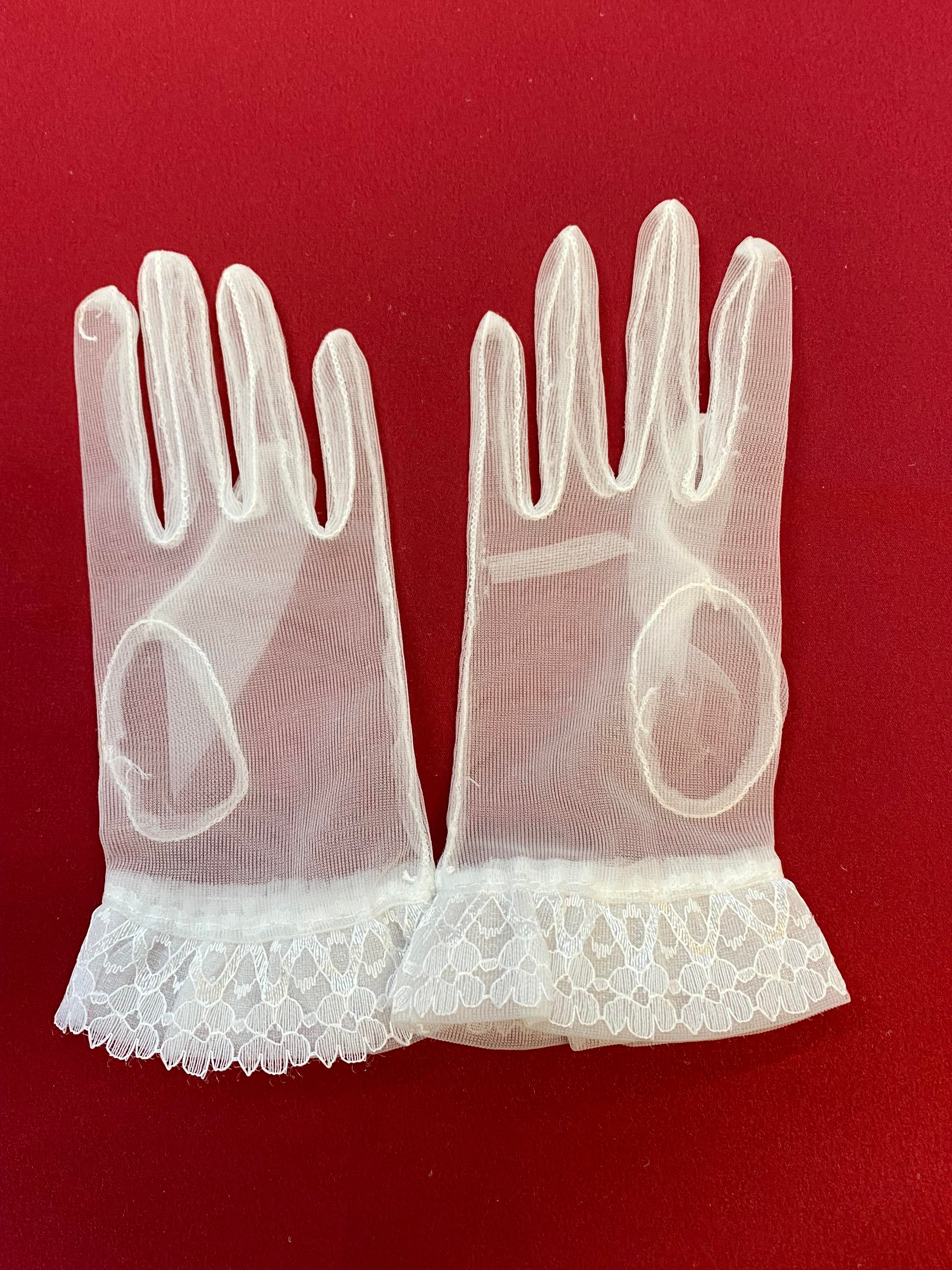 handschuhe spitze weiß Kommunion Mädchen One Size – Glad Rags Kostümverkauf Condition:Good Handgemachte Impfpass Hülle – Bushcraft