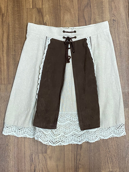 Damen Trachtenrock von Landhaus C&A – Beige/Braun, Größe 36