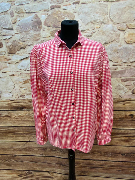 Trachtenbluse in Größe 44 – 100% Baumwolle