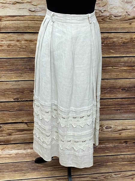 Langer Damen Trachtenrock von Landhaus – Beige, Größe 38