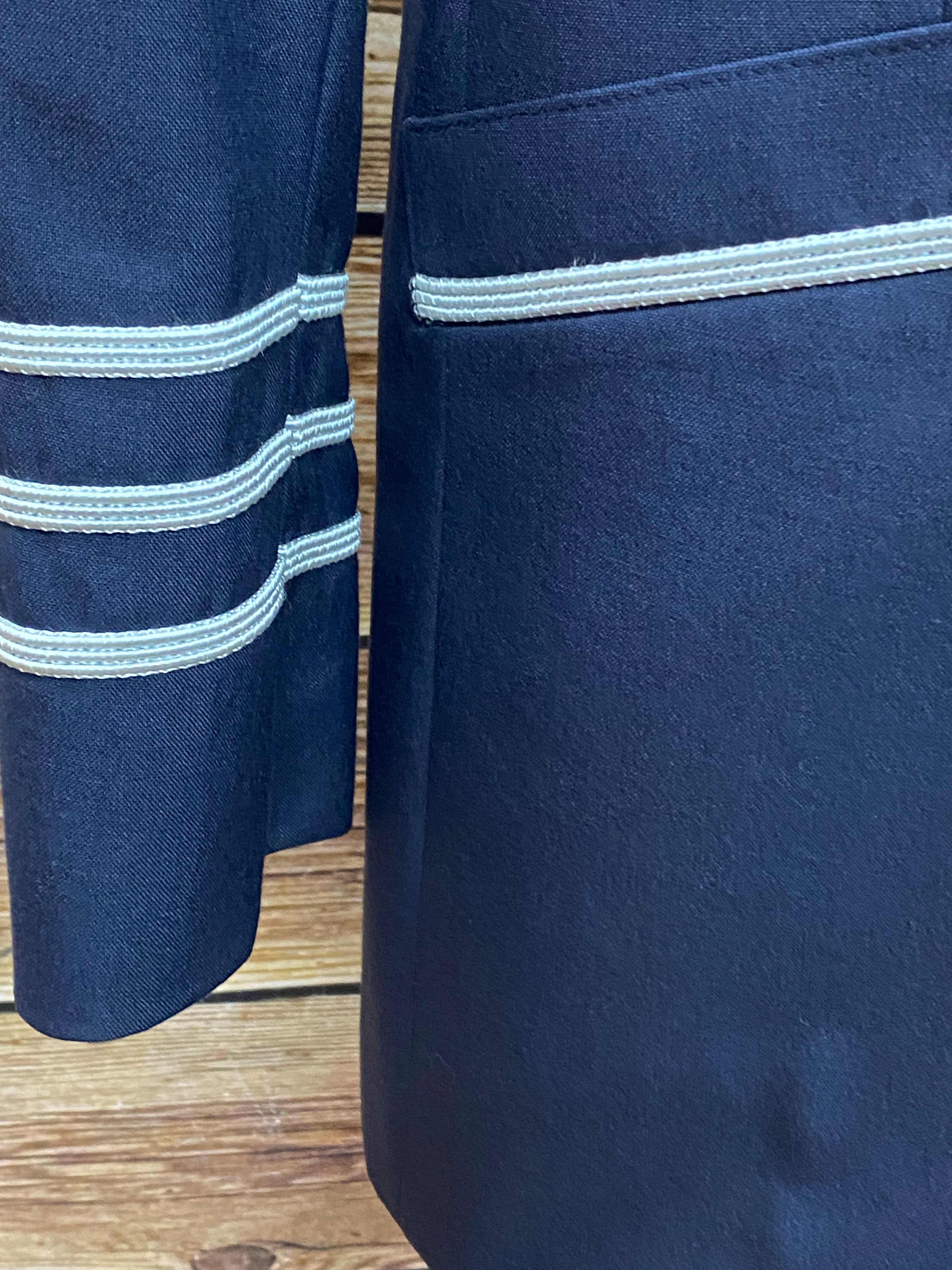 Lange Uniformjacke, Page, Hotel, Uniform Gr.48 dunkelblau