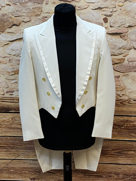 „Weißer Vintage Frack von Lord West – Vorderansicht“