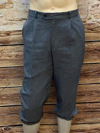 Vintage Knickerbocker Hose Größe 50 in Grau, sehr gut erhalten, ideal für Retro-Events und historische Kostüme.