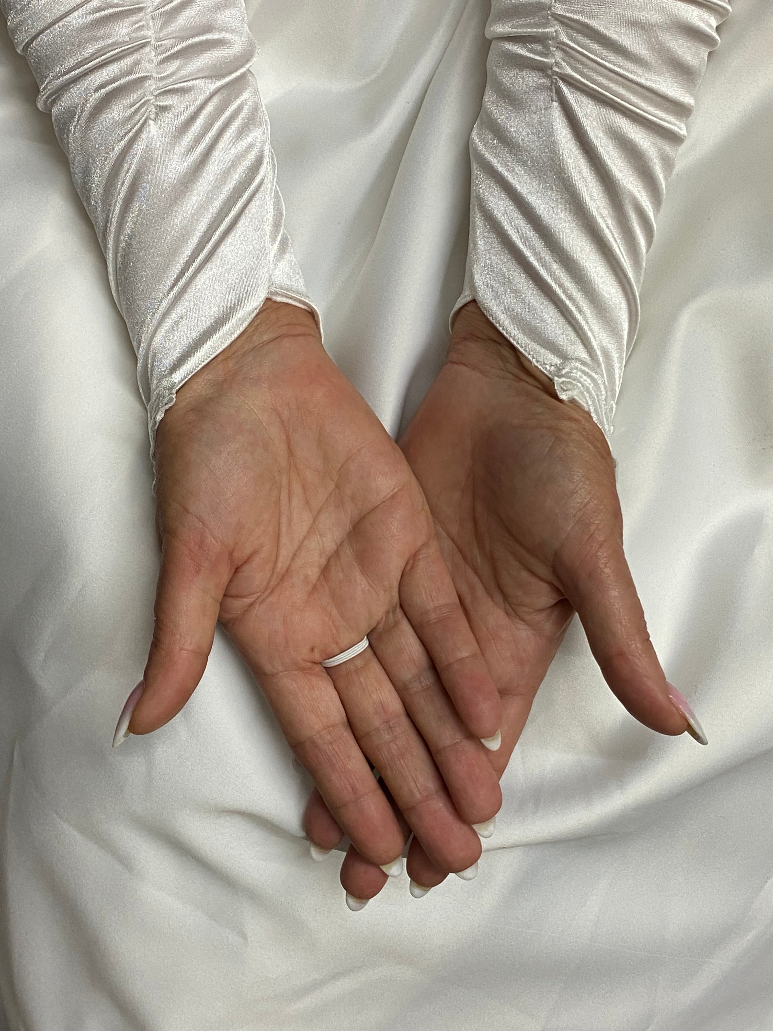 Fingerlose Brauthandschuhe in weiß, Vintage
