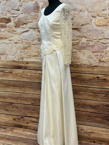 Langes Brautkleid Lohrengel Cassel Gr.42 Vintage langer Arm