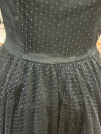 Schwarzes Vintage-Tüllkleid aus Westdeutschland – Größe 36