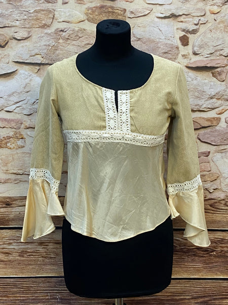 Vintage Trachtenoberteil in Creme Gr.34