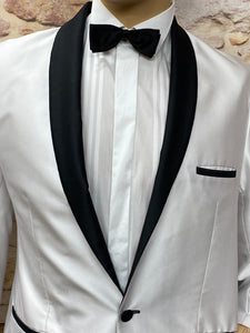 Schwarz weißer Anzug 5teilig, Gr.50, Mottoparty Black and White