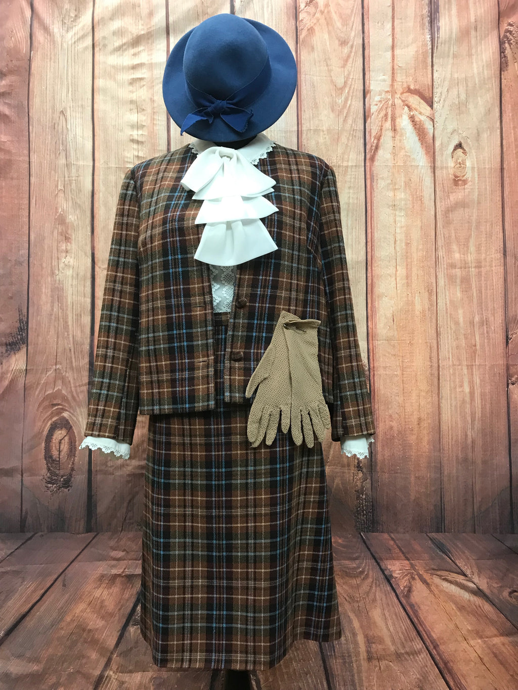 20er Jahre Tweed Kostüm Damen Vintage Gr.44