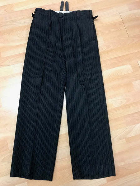 Antike gestreifte Stresemann Herren-Hose aus Schurwolle Bundweite 89 cm Gr.50, selten, Rarität