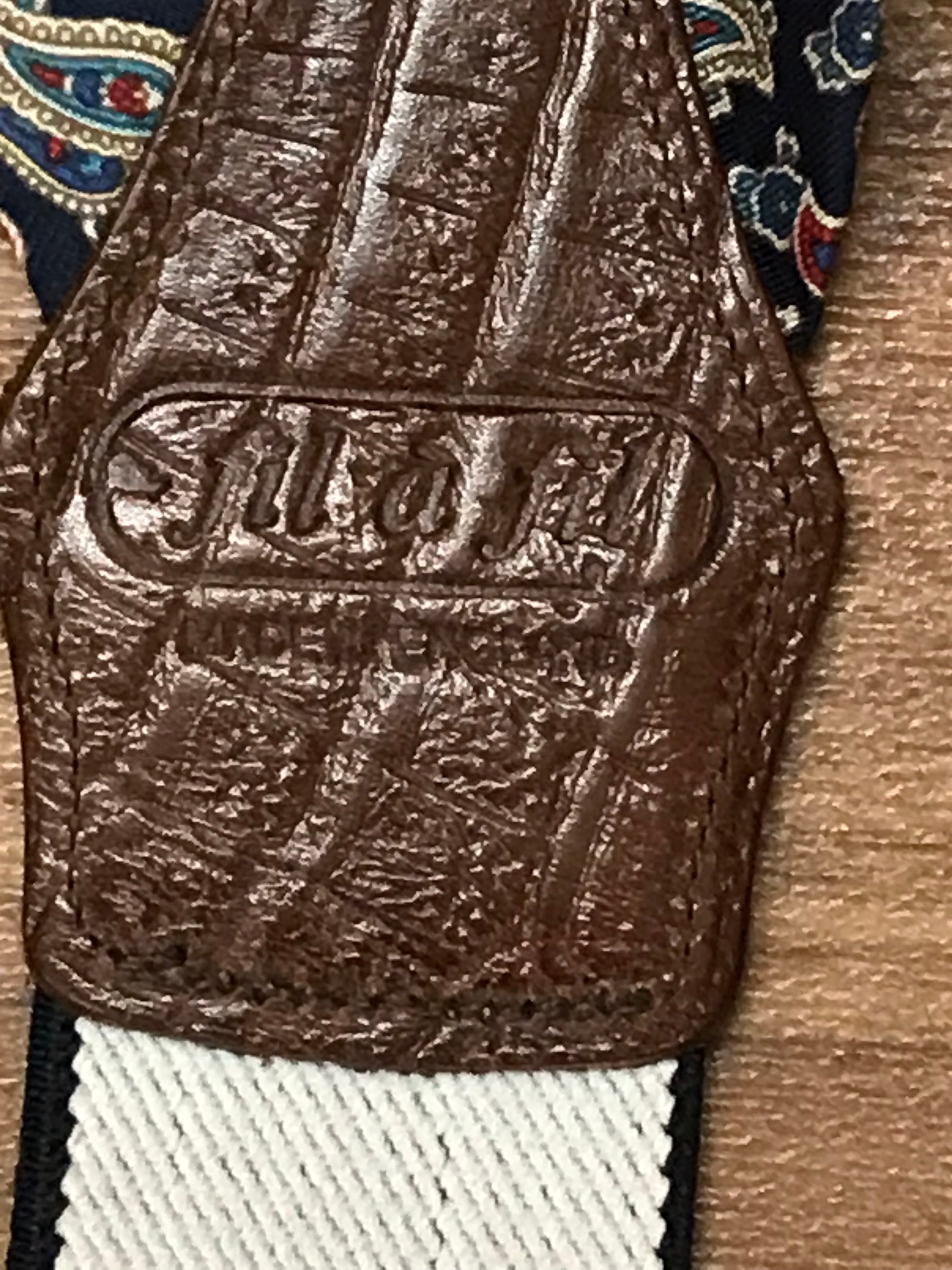 Hochwertige Hosenträger, Braces Made in England, Y-Form mit Clips im Paisley Muster
