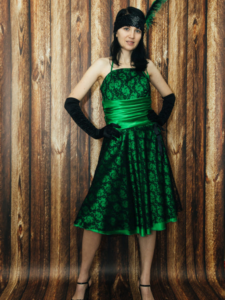 Grünes Charleston Kleid