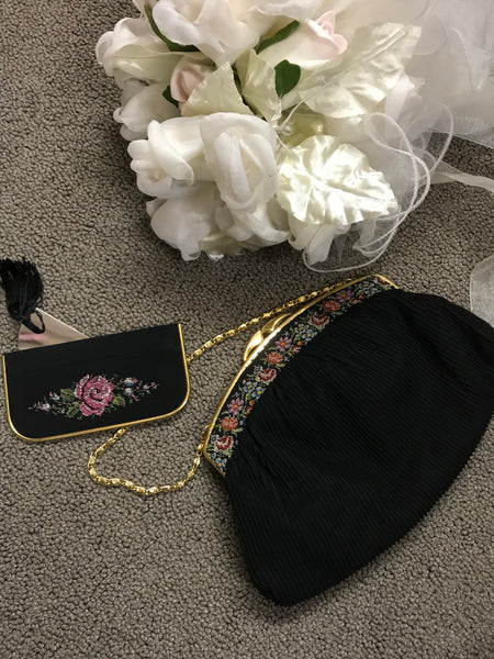 Antike Abendtasche Set 50er Jahre