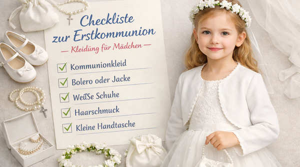 „Kommunion Outfit Mädchen mit Kommunionkleid und Bolero zur Erstkommunion