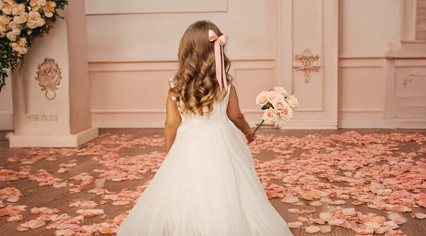 „Kommunionkleid für Mädchen weiß zur Erstkommunion