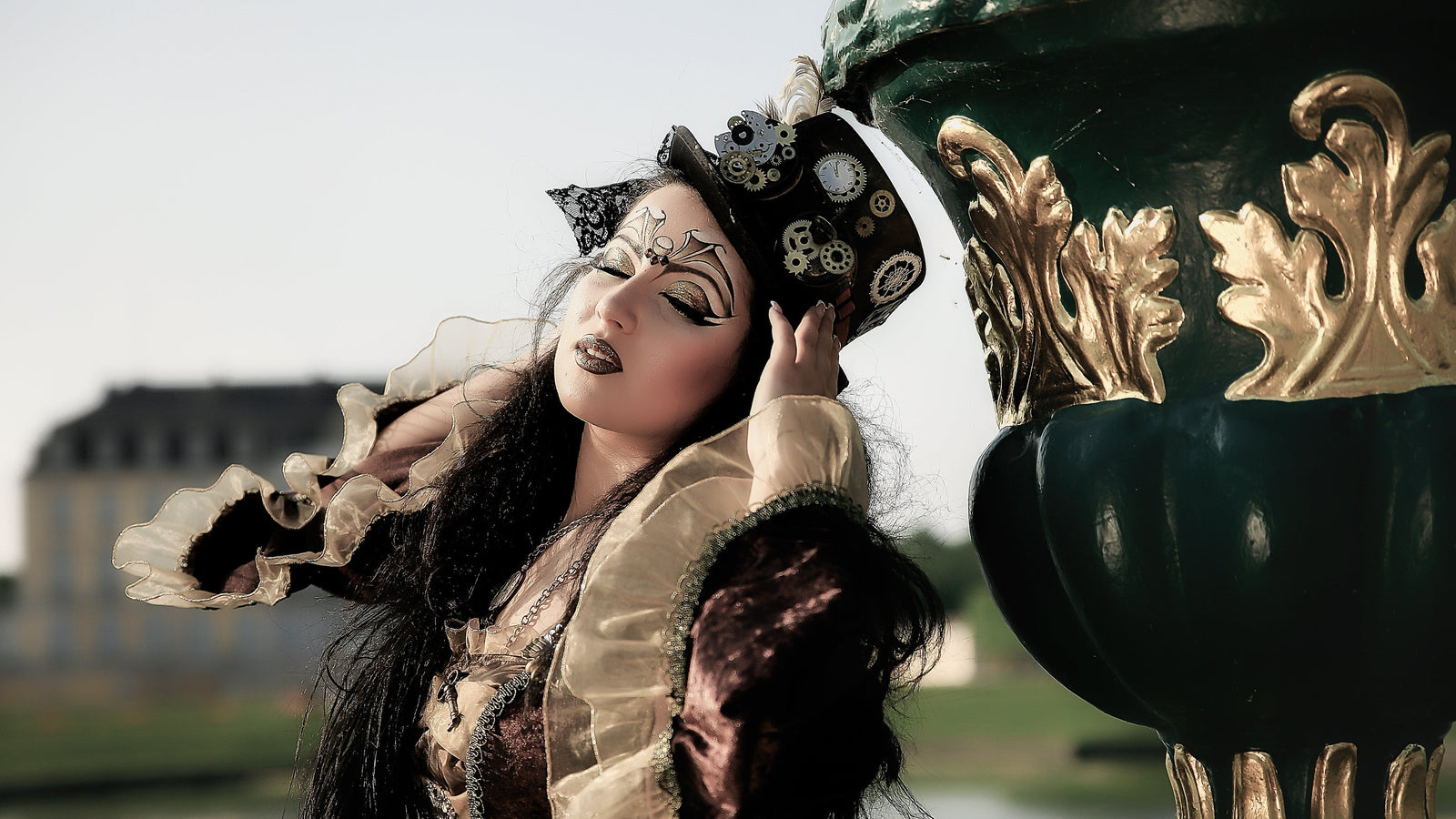 „Steampunk Zylinder zum Steampunk  Damen Kostüm“