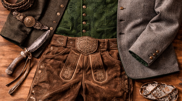 „Trachtenlederhose für Herren im Alpenstil, Vintage