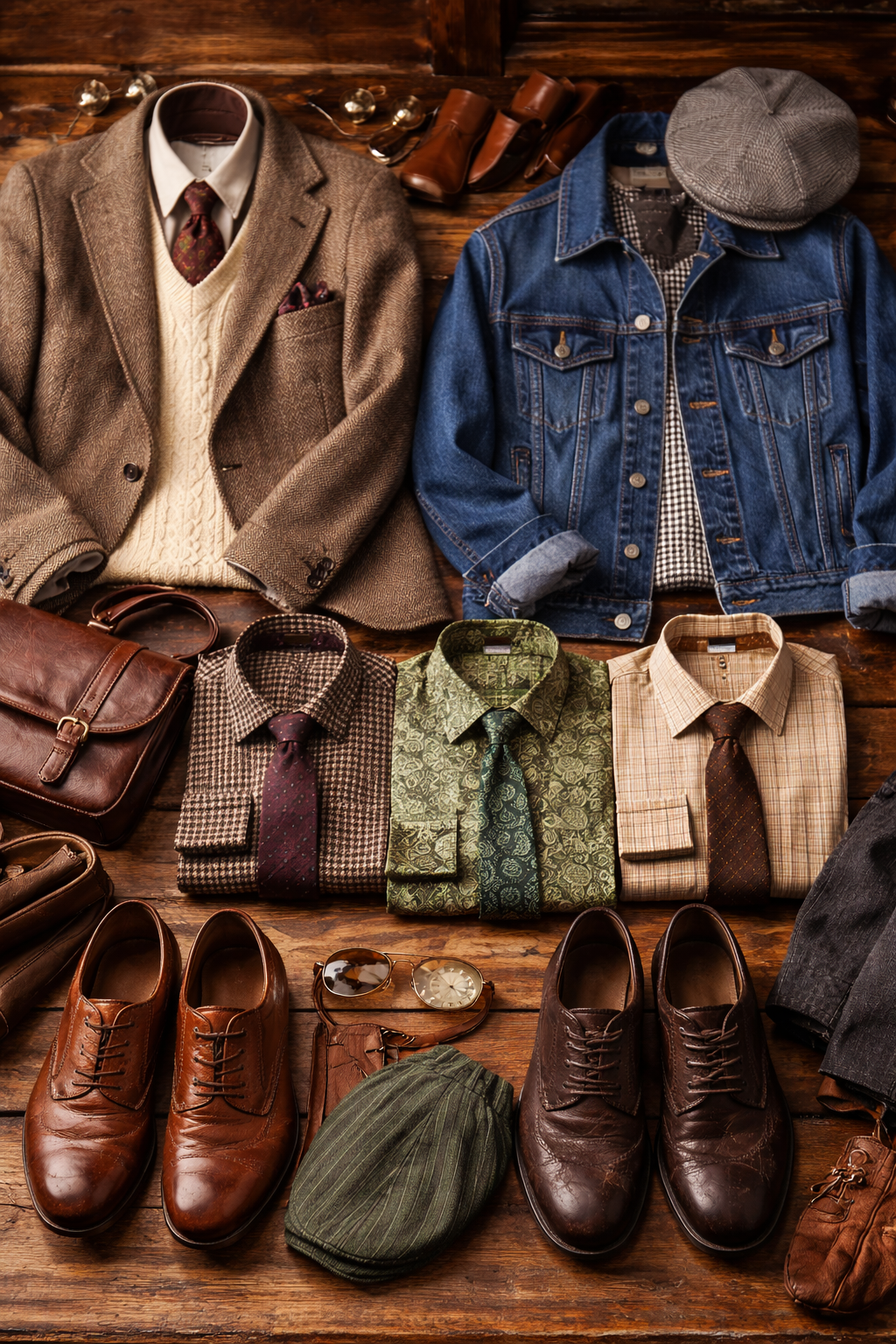 „Herren New In – neue Vintage Herrenmode mit Hemden, Jacken, Schuhen und Accessoires“