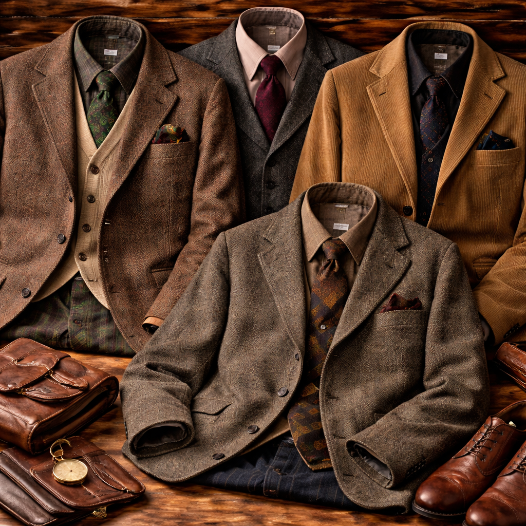 „Vintage Jacken für Herren mit Tweed-Sakkos und Retro Blazern im klassischen Gentleman-Stil“