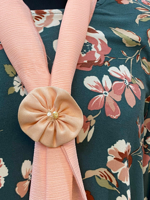 1920er Jahre Tageskleid Gr. 40 mit Hut & Schal – florales Vintage-Unikat