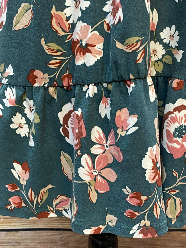 1920er Jahre Tageskleid Gr. 40 mit Hut & Schal – florales Vintage-Unikat