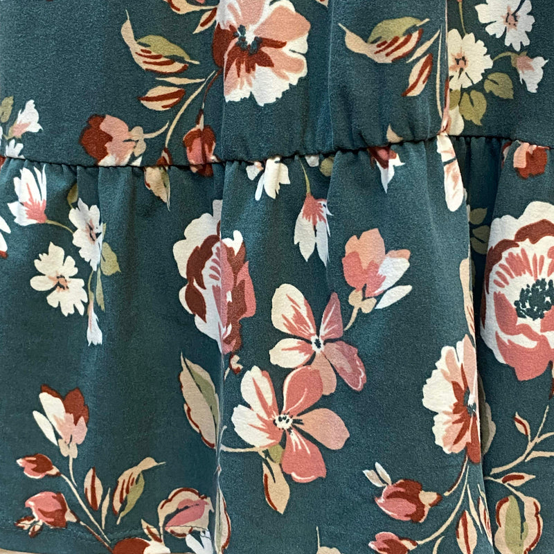 1920er Jahre Tageskleid Gr. 40 mit Hut & Schal – florales Vintage-Unikat