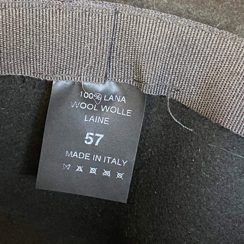 „Schwarzer Vintage-Hut Größe 57 aus 100 Prozent Wolle, Made in Italy, passend zum 1920er Jahre Damen-Outfit“