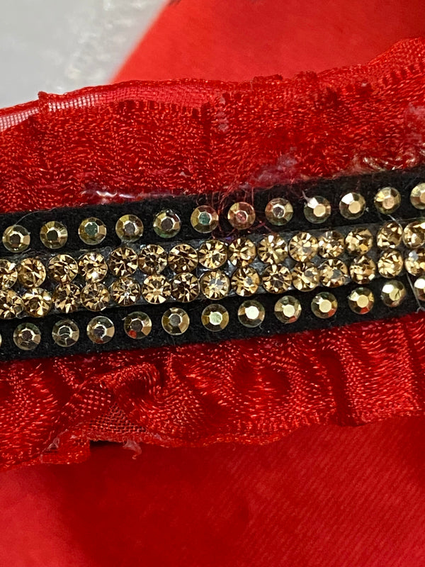 Charleston 20er Jahre Damen Set in Rot/Gold