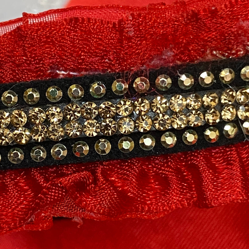 Charleston 20er Jahre Damen Set in Rot/Gold