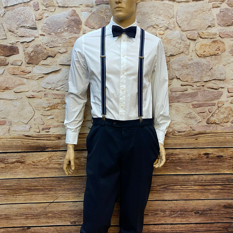 20er Jahre Herren Outfit Gr. 50 mit Knickerbocker, Hemd, Hosenträgern, Fliege und Schiebermütze