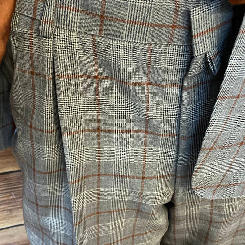 20er Jahre Herren Outfit kariert Gr. 56 mit Schiebermütze, Ansicht 4