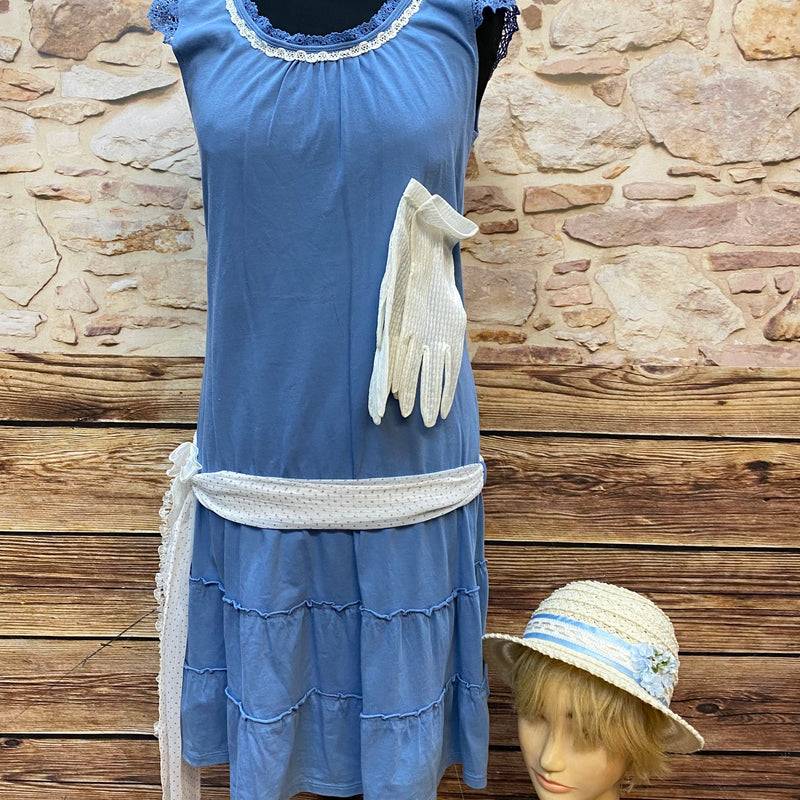 „Gatsby Look Damen komplett Set Vintage blau“