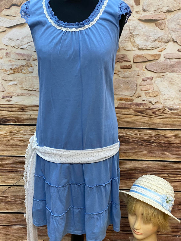 „20er Jahre Kleid blau Damen Vintage Charleston Stil“