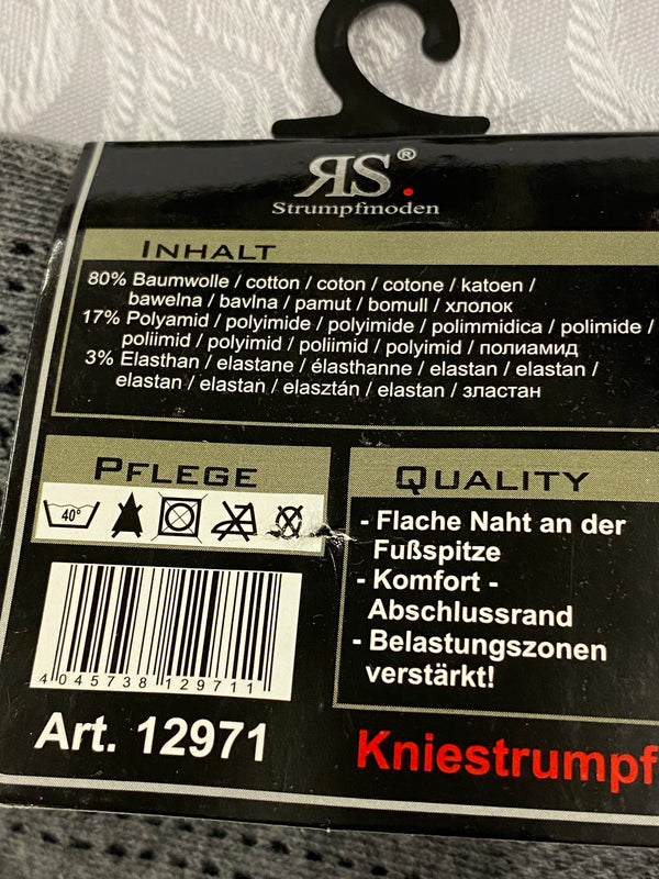 Graue Kniestrümpfe mit Muster 20er Jahre