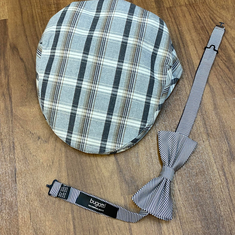 20er Jahre Herren Outfit Gr. 52 – Weste, Nadelstreifenhose & Schiebermütze