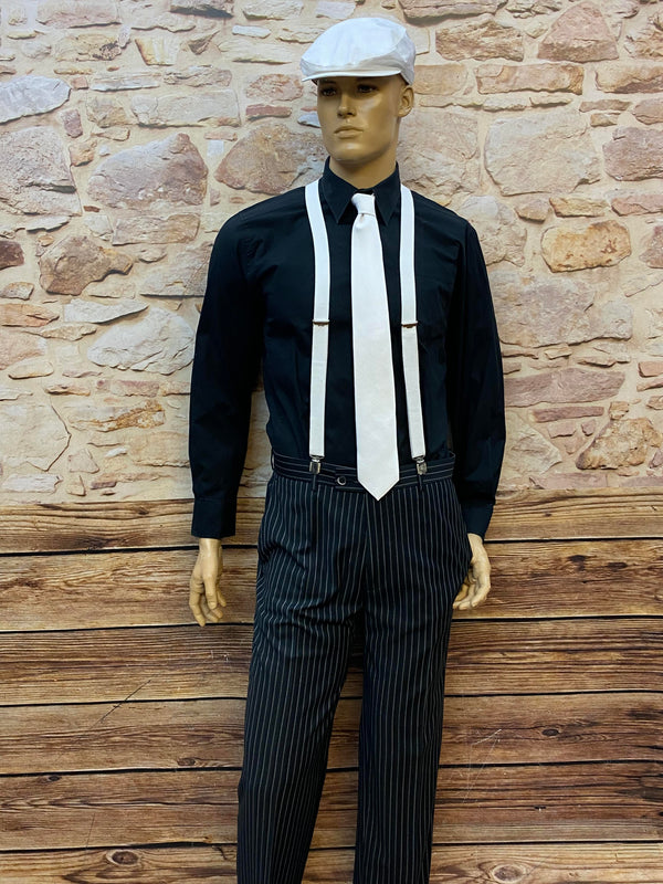20er Jahre Herren Nadelstreifenanzug Gr. 50/52 mit Accessoires