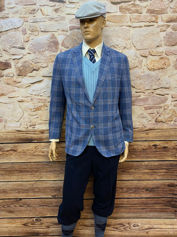 Hochwertiges 20er Jahre Herren-Outfit mit Karo-Sakko und Knickerbockerhose
