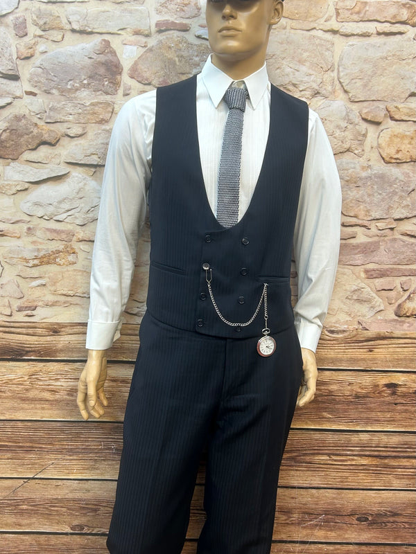 Vintage Nadelstreifen-Anzug - Schurwolle – 1920er Stil - Gr. 50, Komplett-Outfit, Ansicht 2