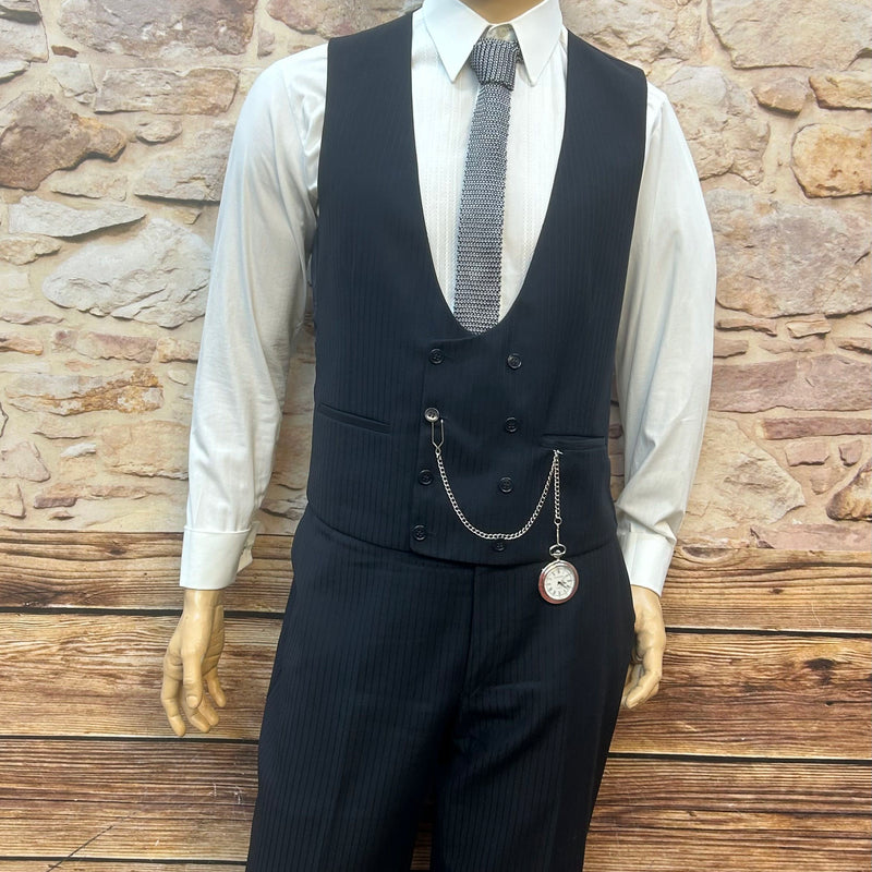 Vintage Nadelstreifen-Anzug - Schurwolle – 1920er Stil - Gr. 50, Komplett-Outfit, Ansicht 2