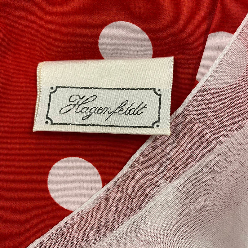 Vintage 20er-Jahre Tageskleid / Tea Dress – Rot mit weißen Punkten – Gr. ca. 44