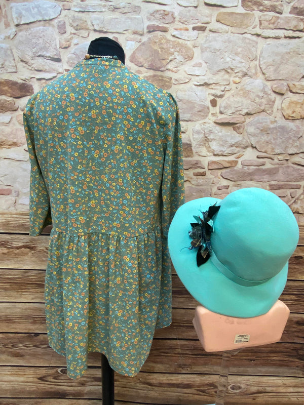 Vintage 20er Jahre Tageskleid mit Hut & Kette