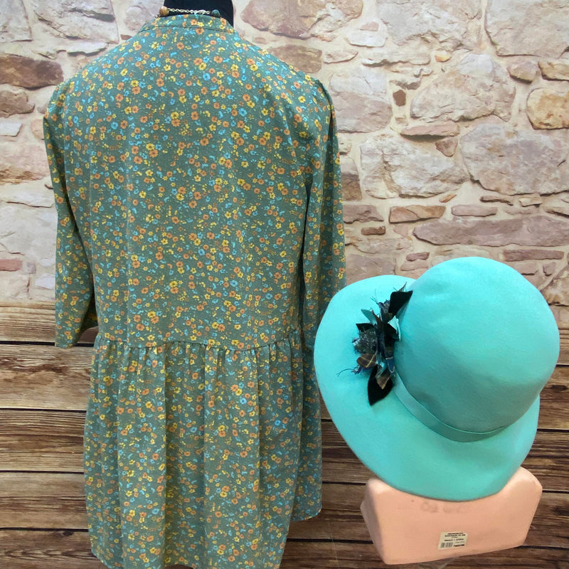 Vintage 20er Jahre Tageskleid mit Hut & Kette