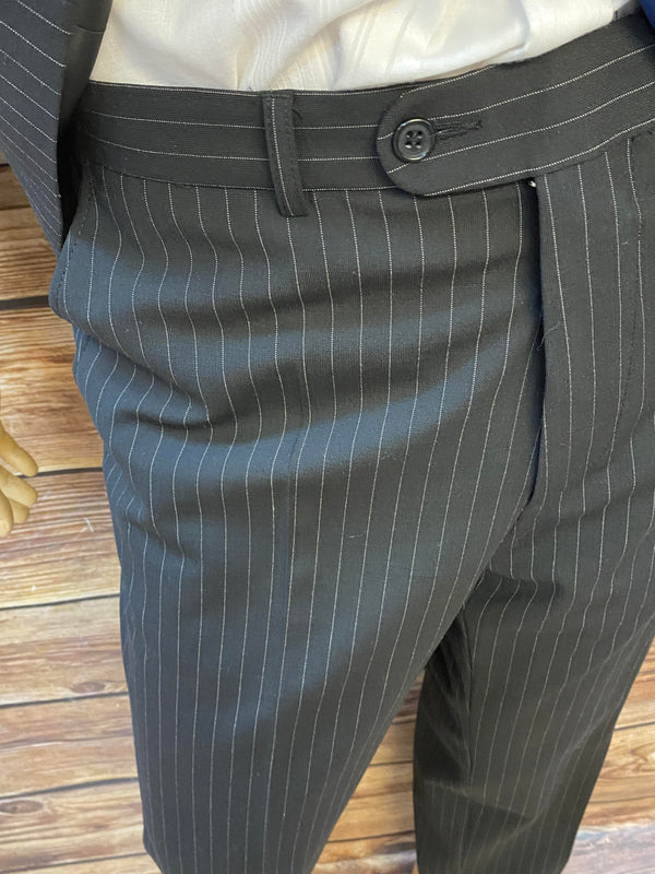20er Jahre Herren Outfit Gr. 52 Nadelstreifen mit Weste