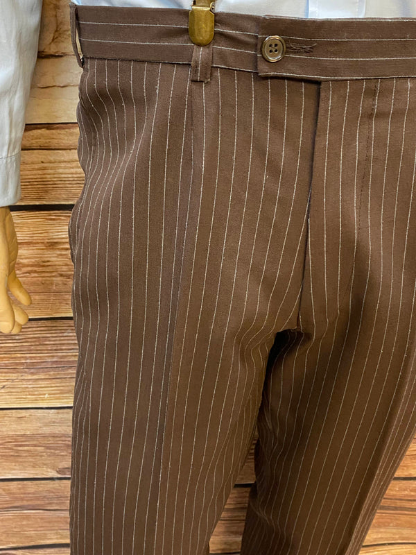 20er Jahre Herren Outfit Vintage mit Nadelstreifenhose Gr. 102, Ansicht 3